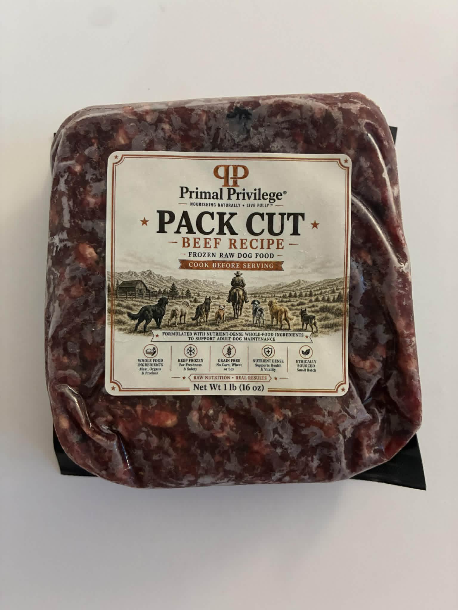 Pack Cut Frozen Raw Dog Food